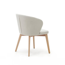 Load image into Gallery viewer, Darice chair in beige chenille and solid beech wood in a natural finish FSC 100% - image 6