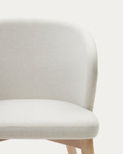 Load image into Gallery viewer, Darice chair in beige chenille and solid beech wood in a natural finish FSC 100% - image 10