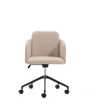 Load image into Gallery viewer, Madai desk chair in brown chenille and ash veneer with walnut finish FSC Mix Credit - image 4