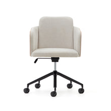 Load image into Gallery viewer, Madai desk chair in beige chenille and ash veneer with natural tone finish FSC Mix Credit - image 7