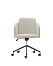 Load image into Gallery viewer, Madai desk chair in beige chenille and ash veneer with natural tone finish FSC Mix Credit - image 8