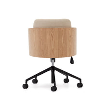 Load image into Gallery viewer, Madai desk chair in beige chenille and ash veneer with natural tone finish FSC Mix Credit - image 9