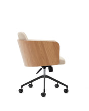 Load image into Gallery viewer, Madai desk chair in beige chenille and ash veneer with natural tone finish FSC Mix Credit - image 10