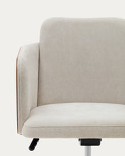 Load image into Gallery viewer, Madai desk chair in beige chenille and ash veneer with natural tone finish FSC Mix Credit - image 13