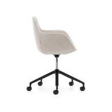 Load image into Gallery viewer, Tissiana beige and aluminium desk chair with matt black finish - image 4
