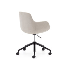 Load image into Gallery viewer, Tissiana beige and aluminium desk chair with matt black finish - image 6