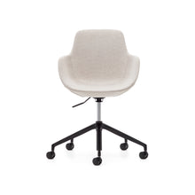Load image into Gallery viewer, Tissiana beige and aluminium desk chair with matt black finish - image 7