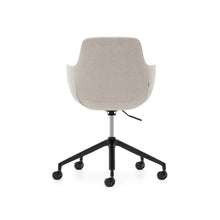 Load image into Gallery viewer, Tissiana beige and aluminium desk chair with matt black finish - image 10