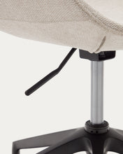 Load image into Gallery viewer, Tissiana beige and aluminium desk chair with matt black finish - image 15