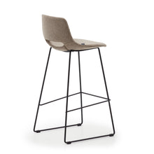 Load image into Gallery viewer, Zahara bar stool in brown with steel legs in black finish, height 76 cm FSC 100% - image 6