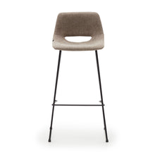 Load image into Gallery viewer, Zahara bar stool in brown with steel legs in black finish, height 76 cm FSC 100% - image 7