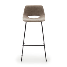 Load image into Gallery viewer, Zahara bar stool in brown with steel legs in black finish, height 76 cm FSC 100% - image 8