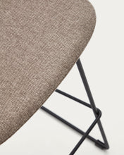 Load image into Gallery viewer, Zahara bar stool in brown with steel legs in black finish, height 76 cm FSC 100% - image 13