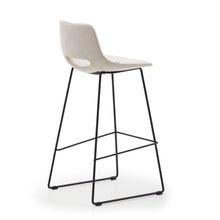 Load image into Gallery viewer, Zahara beige stool with steel in a black finish, height 76 cm FSC 100% - image 5