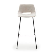 Load image into Gallery viewer, Zahara beige stool with steel in a black finish, height 76 cm FSC 100% - image 7