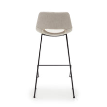 Load image into Gallery viewer, Zahara beige stool with steel in a black finish, height 76 cm FSC 100% - image 9
