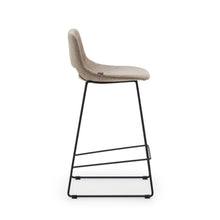 Load image into Gallery viewer, Zahara bar stool in brown with steel legs in black finish, height 65 cm FSC 100% - image 4