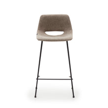 Load image into Gallery viewer, Zahara bar stool in brown with steel legs in black finish, height 65 cm FSC 100% - image 8