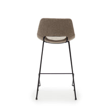 Load image into Gallery viewer, Zahara bar stool in brown with steel legs in black finish, height 65 cm FSC 100% - image 9