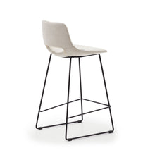 Load image into Gallery viewer, Zahara beige stool with steel in a black finish, height 65 cm FSC 100% - image 5