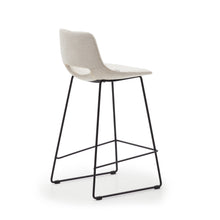 Load image into Gallery viewer, Zahara beige stool with steel in a black finish, height 65 cm FSC 100% - image 6