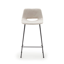 Load image into Gallery viewer, Zahara beige stool with steel in a black finish, height 65 cm FSC 100% - image 7