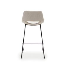 Load image into Gallery viewer, Zahara beige stool with steel in a black finish, height 65 cm FSC 100% - image 10