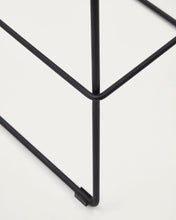 Load image into Gallery viewer, Zahara beige stool with steel in a black finish, height 65 cm FSC 100% - image 14