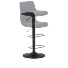 Load image into Gallery viewer, Zenda stool in black chenille and matt black steel 81-102 cm FSC 100% - image 7