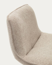 Load image into Gallery viewer, Zenda stool in beige chenille and matt white steel 81-102 cm FSC 100% - image 16