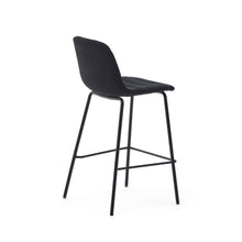 Load image into Gallery viewer, Zunilda stool in black chenille and steel finished with matt black height 65 cm FSC 100% - image 6