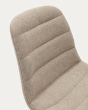 Load image into Gallery viewer, Zunilda stool in beige chenille and steel with matt white finish height 65 cm FSC 100% - image 13