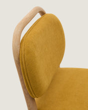 Load image into Gallery viewer, Helda stool in mustard chenille and solid oak wood FSC Mix Credit 65 cm - image 7