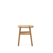 Load image into Gallery viewer, Enit stool made of beige paper cord and solid oak wood with natural finish, 43cm FSC Mix Credit - image 4