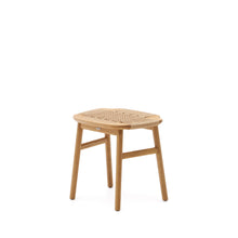 Load image into Gallery viewer, Enit stool made of beige paper cord and solid oak wood with natural finish, 43cm FSC Mix Credit - image 5