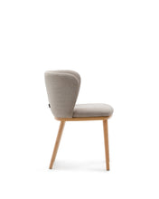Load image into Gallery viewer, Ciselia chair brown chenille and solid ash wood natural tone finish FSC Mix Credit - image 2