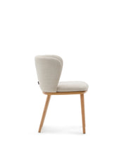 Load image into Gallery viewer, Ciselia chair beige chenille and solid ash wood natural tone finish FSC Mix Credit - image 2