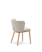 Load image into Gallery viewer, Ciselia chair beige chenille and solid ash wood natural tone finish FSC Mix Credit - image 3