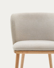 Load image into Gallery viewer, Ciselia chair beige chenille and solid ash wood natural tone finish FSC Mix Credit - image 7