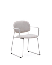 Load image into Gallery viewer, Meli chair in beige chenille with beige metal structure FSC Mix Credit