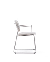 Load image into Gallery viewer, Meli chair in beige chenille with beige metal structure FSC Mix Credit - image 2
