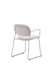 Load image into Gallery viewer, Meli chair in beige chenille with beige metal structure FSC Mix Credit - image 3
