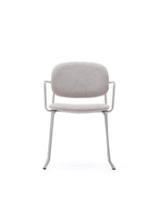 Load image into Gallery viewer, Meli chair in beige chenille with beige metal structure FSC Mix Credit - image 4
