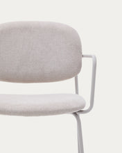 Load image into Gallery viewer, Meli chair in beige chenille with beige metal structure FSC Mix Credit - image 10