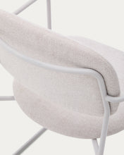 Load image into Gallery viewer, Meli chair in beige chenille with beige metal structure FSC Mix Credit - image 11