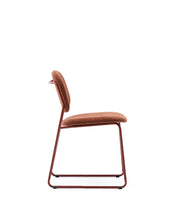Load image into Gallery viewer, Meli stackable chair in terracotta chenille with terracotta metal legs FSC Mix Credit - image 2