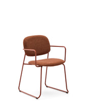 Load image into Gallery viewer, Meli chair in terracotta chenille with terracotta metal frame FSC Mix Credit