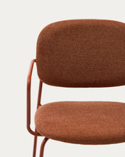 Load image into Gallery viewer, Meli chair in terracotta chenille with terracotta metal frame FSC Mix Credit - image 8