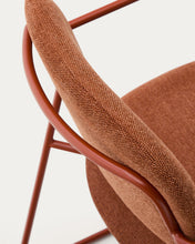Load image into Gallery viewer, Meli chair in terracotta chenille with terracotta metal frame FSC Mix Credit - image 10