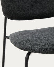 Load image into Gallery viewer, Meli stackable chair in grey chenille with grey metal legs FSC Mix Credit - image 10